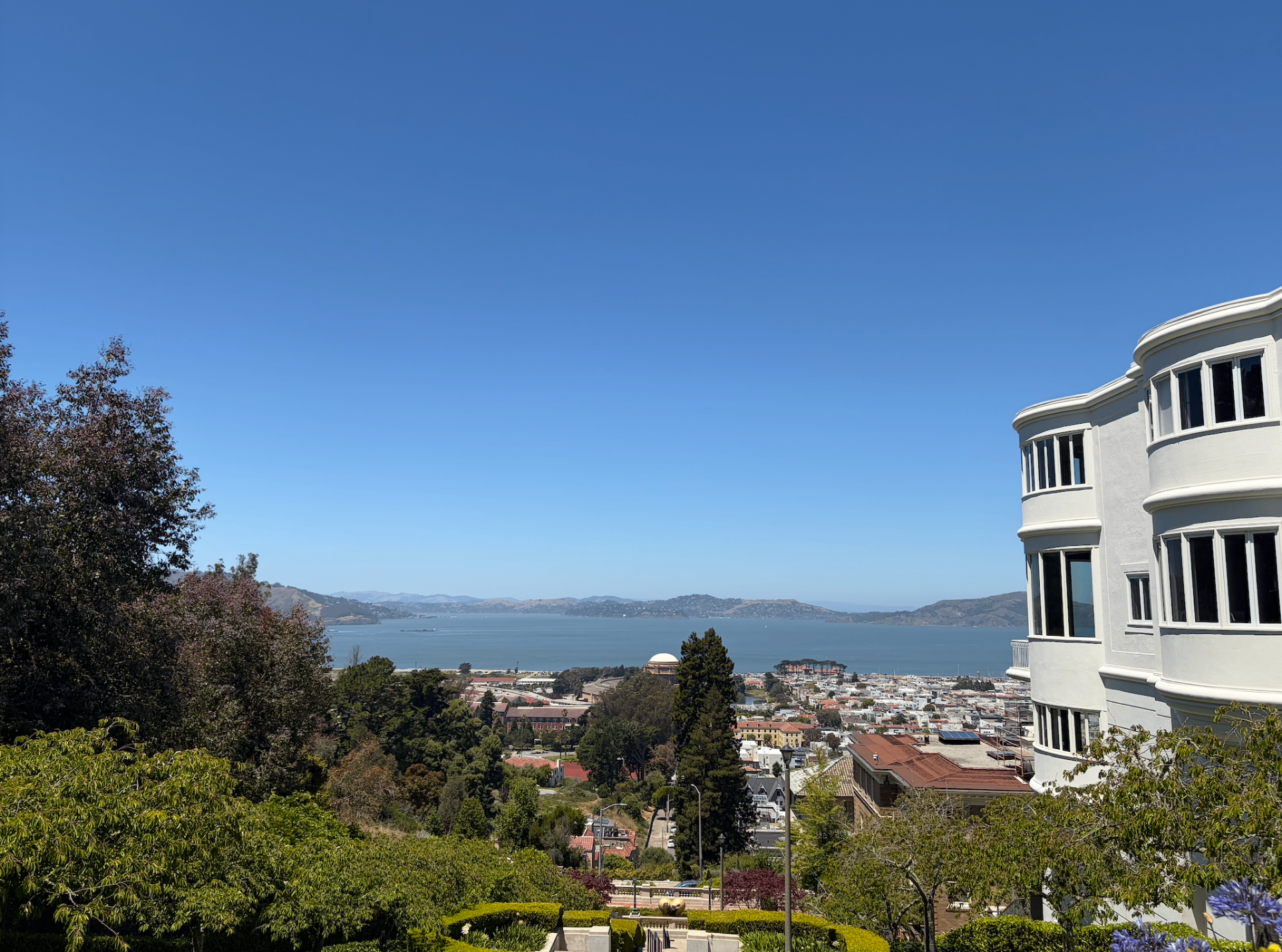 View of the bay and Marina district from Pacific Heights